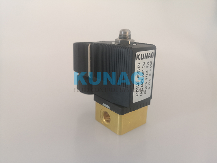 3014型三通电磁阀 黄铜阀体 G1/4接口