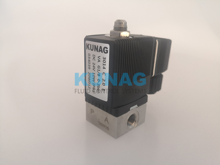 3014型三通电磁阀 不锈钢阀体 G1/8接口