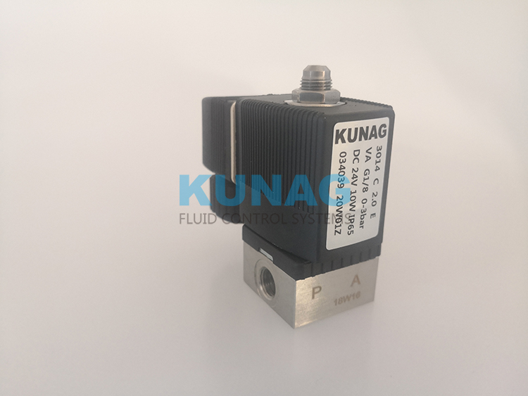 3014型三通电磁阀 不锈钢阀体 G1/8接口