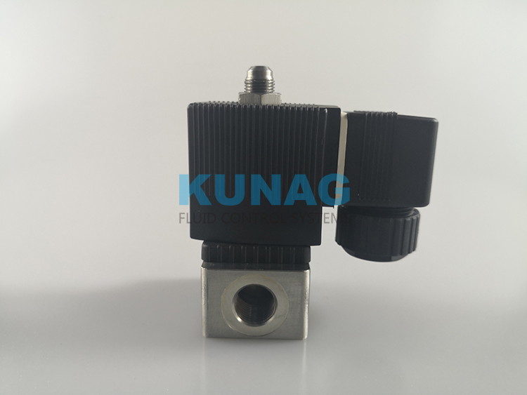 G1/4接口三通电磁阀 2分 不锈钢阀体3014型