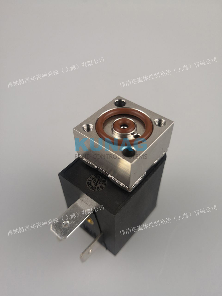 底板式电磁阀 氟橡胶 FKM 耐高温 两通常闭 12V 