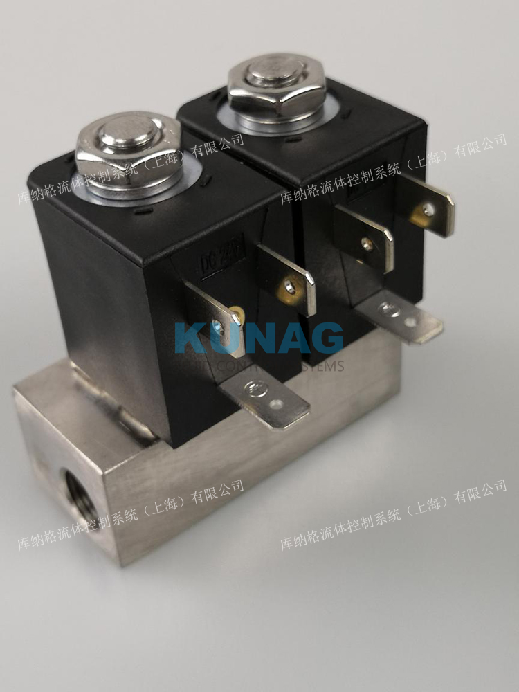 两个电磁阀集成 组合阀门 1进2出 2进1出 G1/8